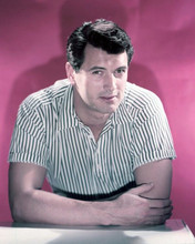 Rock Hudson classic 1950's Hollywood pose in short sleeved shirt 8x10 photo