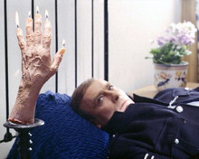 The Wicker Man 1973 Edward Woodward lies next to hand candlestick 8x10 photo
