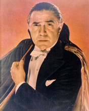 Bela Lugosi rare color image wearing cape from 1931 Dracula 8x10 inch photo