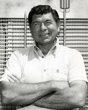 Claude Akins smiling in Penguin polo shirt 1974 TV Movin' On 8x10 inch photo