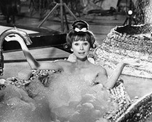 Audrey Hepburn relaxes back in bubble bath 1964 8x10 photo