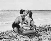 Gidget Goes Hawaiian 1961 Michael Callan kiss Deborah Walley on beach 8x10 photo