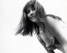 Claudine Auger Bond girl Thunderball in bikini leans forward 8x10 inch photo