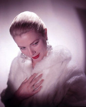 Grace Kelly classic Hollywood glamour portrait in fur coat & jewels 8x10 photo
