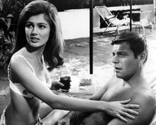 Pamela Tiffin in bikini & Robert Wagner barechest by pool 1966 Harper 8x10 photo