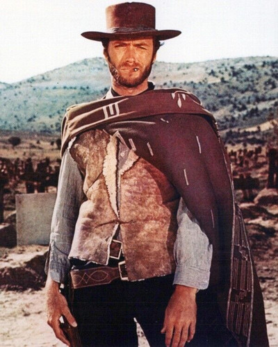 Clint Eastwood iconic A Fistful of Dollars ready for gunfight action ...