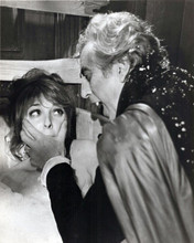 The Fearless Vampire Killers Ferdy Mayne silences Sharon Tate in bath 8x10 photo