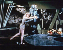 Forbidden Planet Anne Francis gives Robby The Robot a hug 8x10 inch photo