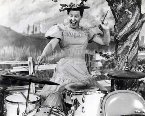 Minnie Pearl Grand Ole Opry Hee Haw plays drums 1965 Second Fiddle 8x10 ...