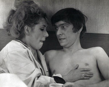Romy Schneider in bed with Tom Courtenay 1969 movie Otley 8x10 inch photo
