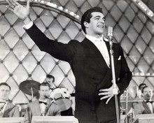 Frankie Vaughan on stage singing with band 1957 Dangerous Youth 8x10 photo