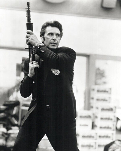 Al Pacino holds up his FN FNC rifle classic publicity pose Heat 8x10