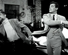 Roger Moore as The Saint classic TV in fight scene 8x10 inch real photo