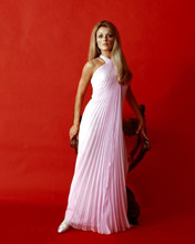 Sharon Tate full body pose in white gown 8x10 inch real photo