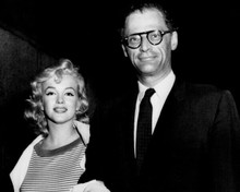 Marilyn Monroe poses for press with husband Arthur Miller 8x10 inch photo