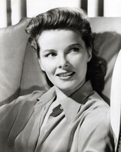 Katharine Hepburn classic 1930's Hollywood portrait with smile 8x10 inch photo