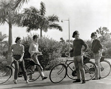 Help 1965 The Beatles on their bicycles on location in Nassau 8x10 inch photo