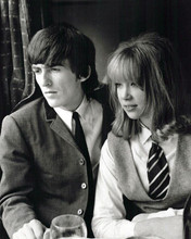 A Hard Day's Night Patti Boyd & George Harrison 1964 on set 8x10 inch photo