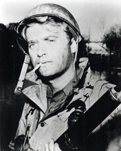 Combat! TV Vic Morrow smoking cigarette as war weary soldier 8x10 inch photo