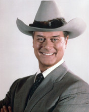 Larry Hagman gives his classic J.R. smile Dallas 8x10 inch photo