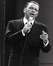 Frank Sinatra 1969 TV Special Sinatra singing holding microphone 8x10 inch photo