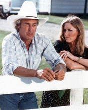 Dallas Steve Kanaly & Susan Howard Ray & Donna at Southfork 8x10 inch photo