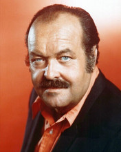 William Conrad portrait in orange shirt & blue jacket as Cannon 8x10 inch photo