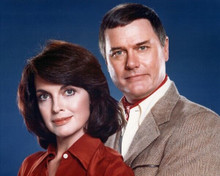 Dallas iconic portrait Lynda Gray & Larry Hagman Sue Ellen & JR 8x10 inch photo