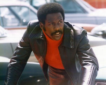 Richard Roundtree in black leather jacket Shaft 1973 TV series 8x10 inch photo