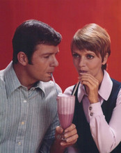 The Brady Bunch vintage 8x10 photo Robert Reed & Florence Henderson milkshake