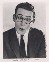 Harold Lloyd vintage 8x10 inch photo classic spectacles look from Why Worry 1923