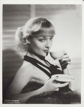 Carole Lombard holding cup of coffee 1930's Paramount pose vintage 8x10 photo