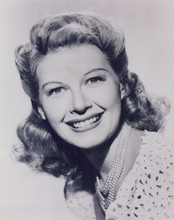 Irene Manning 1940's era smiling Hollywood portrait vintage 8x10 inch photo