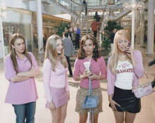 Mean Girls 2004 vintage 8x10 inch photo Lohan McAdams Fey & Seyfried in mall