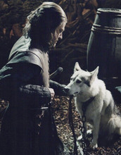 Sean Bean vintage 8x10 inch photo with wolf dog Game of Thrones