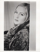 Melrose Place 1990's era portrait Kelly Rutherford in fur coat