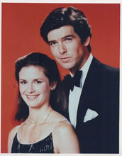 Remington Steele vintage 8x10 inch photo Stephanie Zimbalist Pierce Brosnan