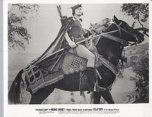 Adventures of Robin Hood Errol Flynn on horseback vintage 8x10 inch photo