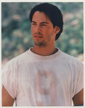 Keanu Reeves young 1990's pose in white t-shirt vintage 8x10 inch photo