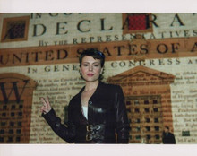 Alyssa Milano gives peace sign poses outside US Congress vintage 8x10 inch photo