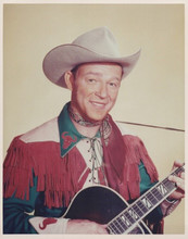 Roy Rogers vintage 8x10 inch photo smiling posing with his guitar