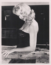 Eve Meyer busty 1950's pin-up in black dress pin-up star vintage 8x10 inch photo