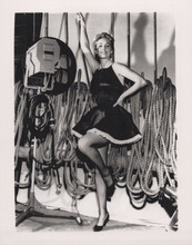 Vera Miles poses in showgirl costume by movie camera vintage 8x10 inch photo