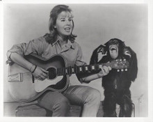 Cheryl Miller star of Daktari TV series poses with chimp vintage 8x10 inch photo