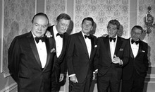 Bob Hope John Wayne Ronald Reagan Dean Martin Frank Sinatra 8x10 inch photo