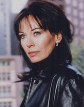 Lesley Anne Down vintage 8x10 inch photo 1990's era portrait in leather jacket