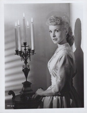 Janet Leigh vintage 8x10 inch photo posing by lighted candles