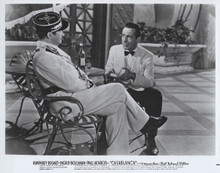 Casablanca vintage 8x10 inch photo Humphrey Bogart talks to Claude Rains