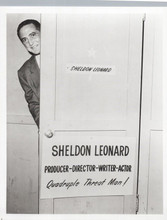 Sheldon Leonard opens door to his dressing room vintage 8x10 inch photo