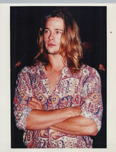 Brad Pitt poses for press cameras vintage 8x10 inch photo 1980's